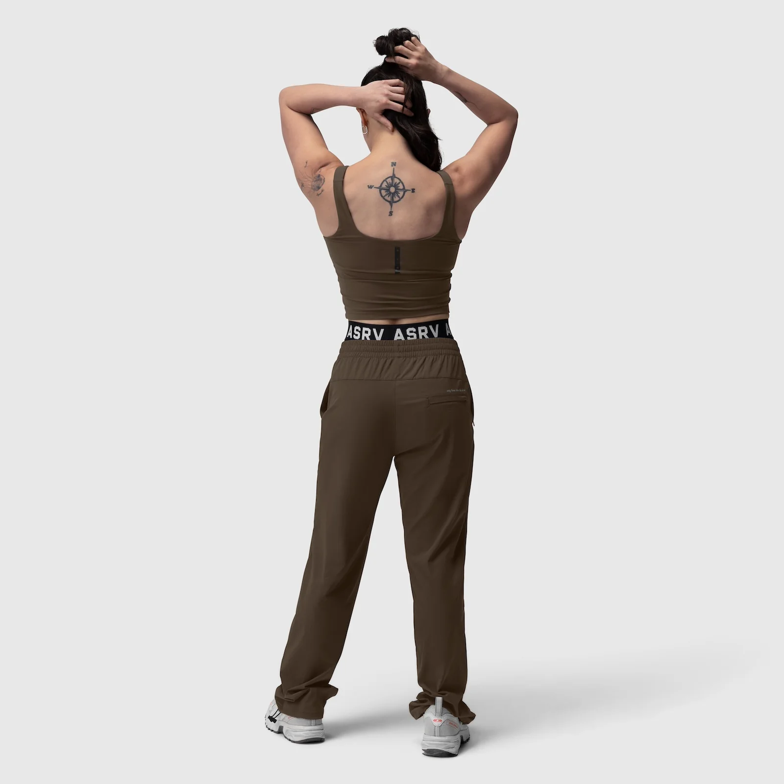 W022. LYCRA® 2-in-1 Tank Top - Dark Earth - Image 8