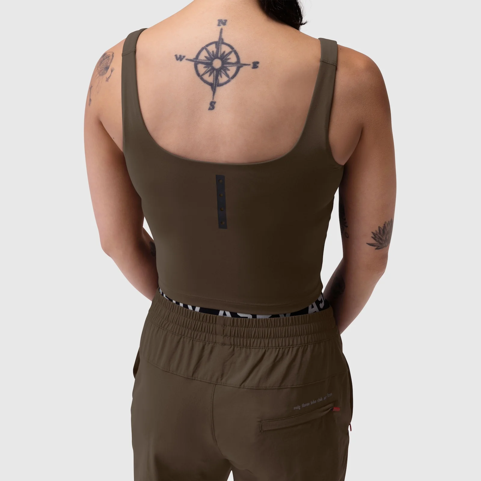 W022. LYCRA® 2-in-1 Tank Top - Dark Earth - Image 9