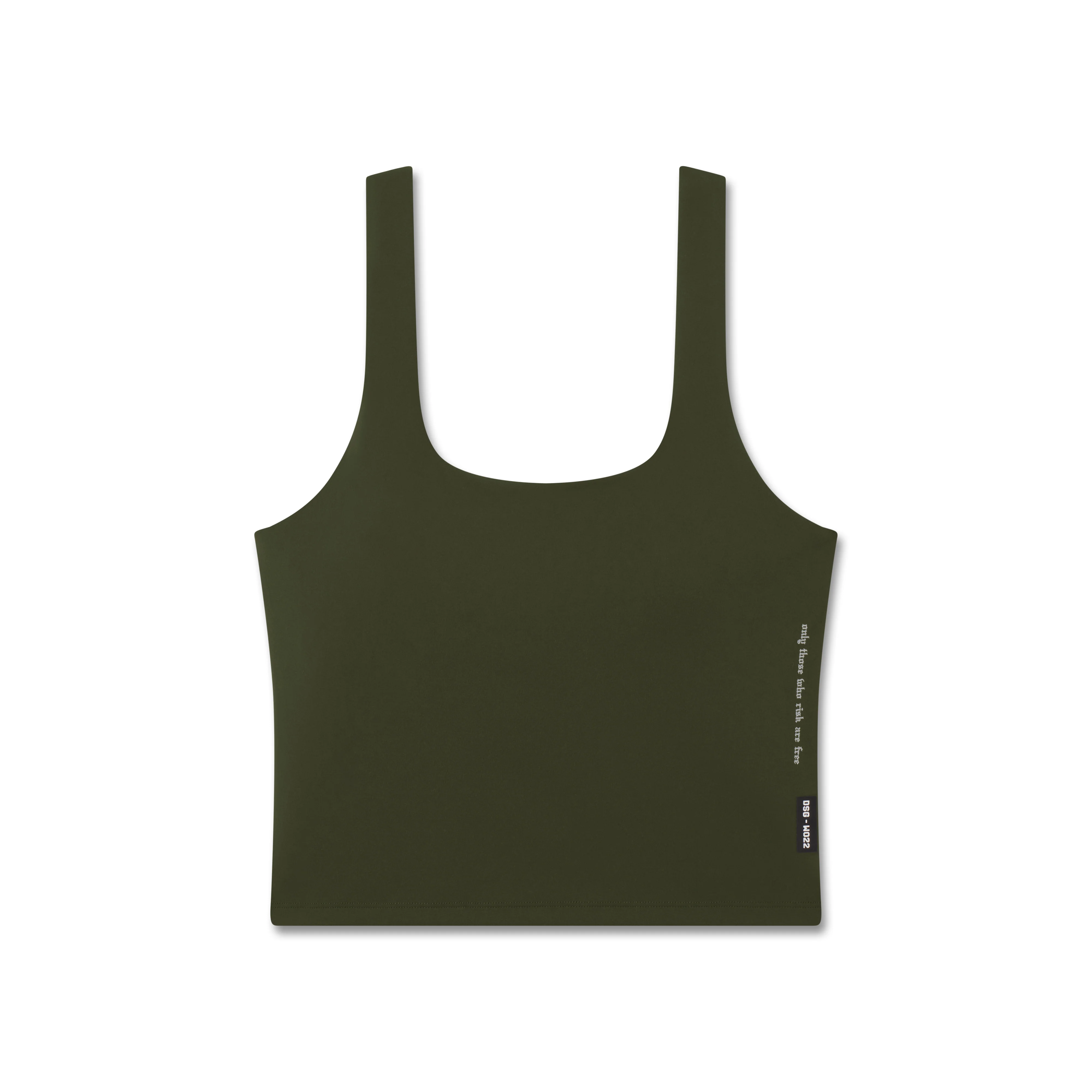W022. LYCRA® 2-in-1 Tank Top - Olive - Image 6