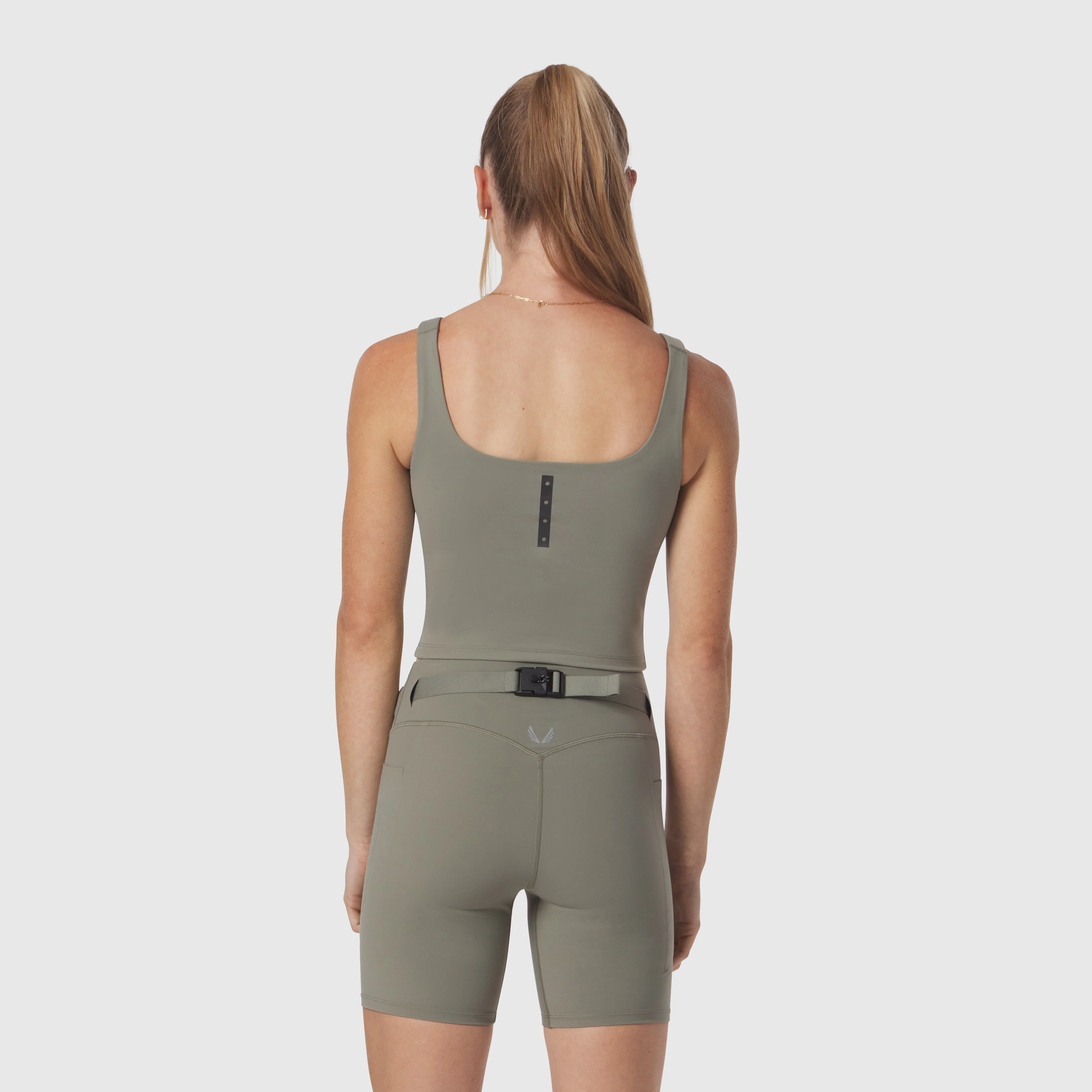 W022. LYCRA® 2-in-1 Tank Top - Sage - Image 3