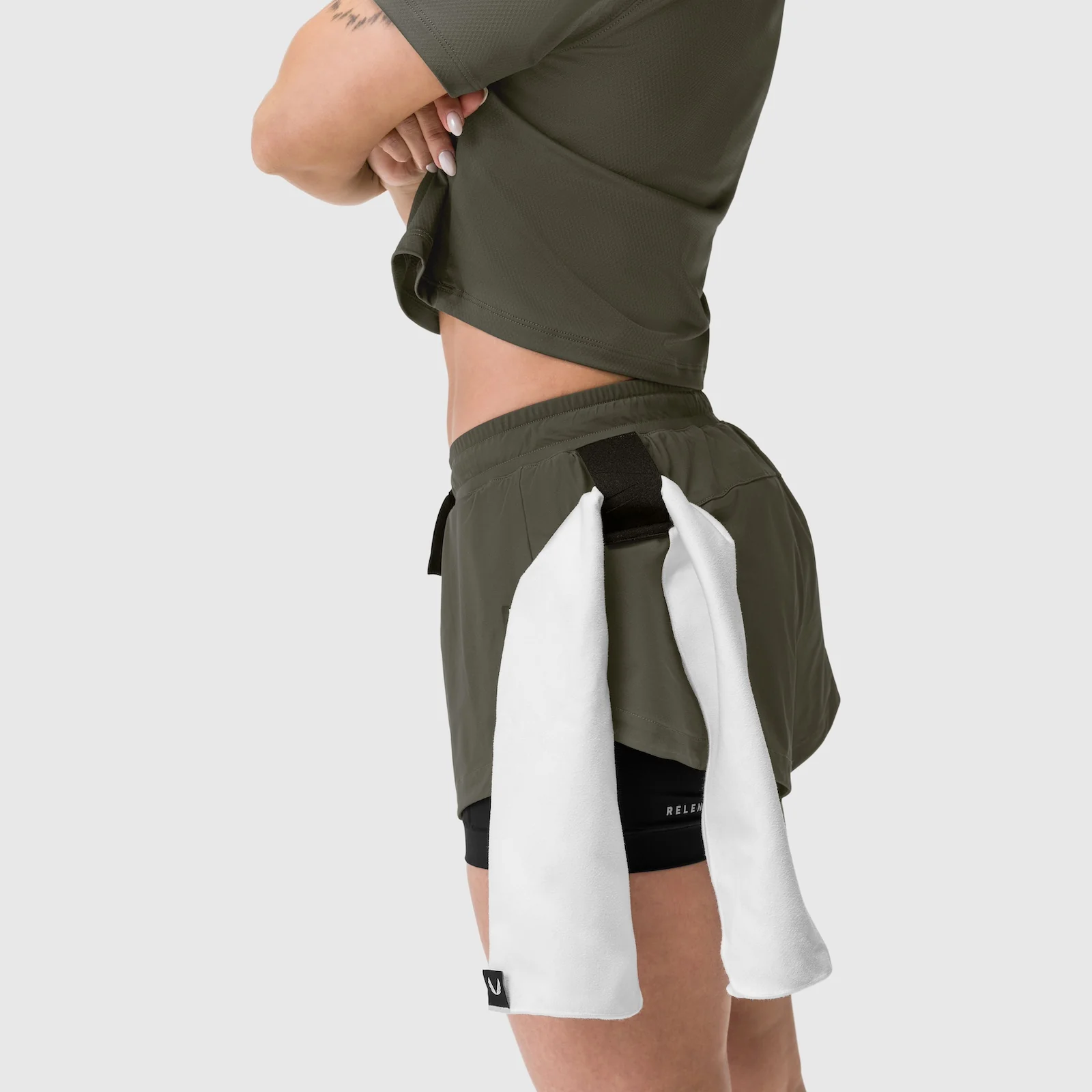 W025. Tetra-Lite® Liner Short - Olive - Image 14