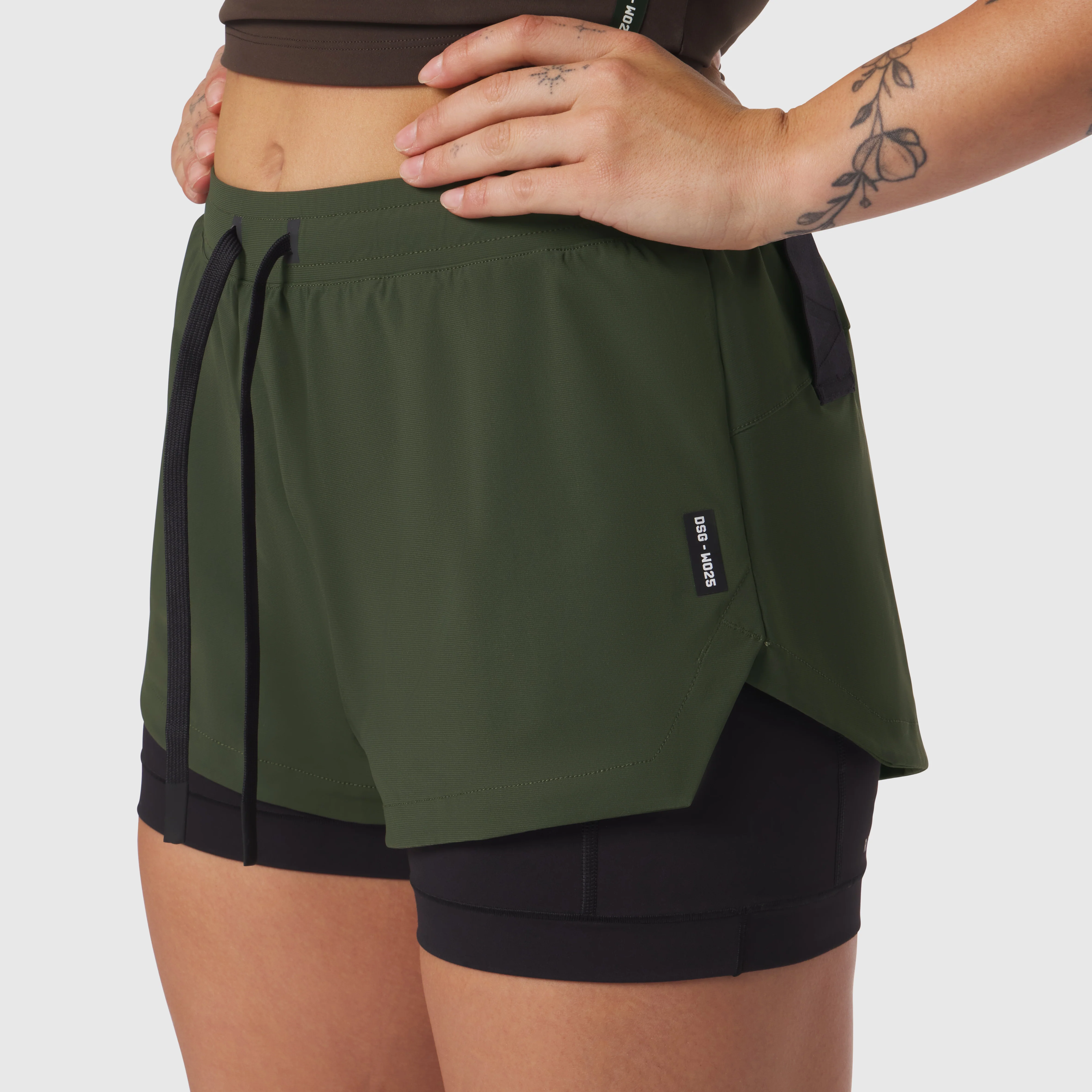 W025. Tetra-Lite® Liner Short - Olive - Image 4