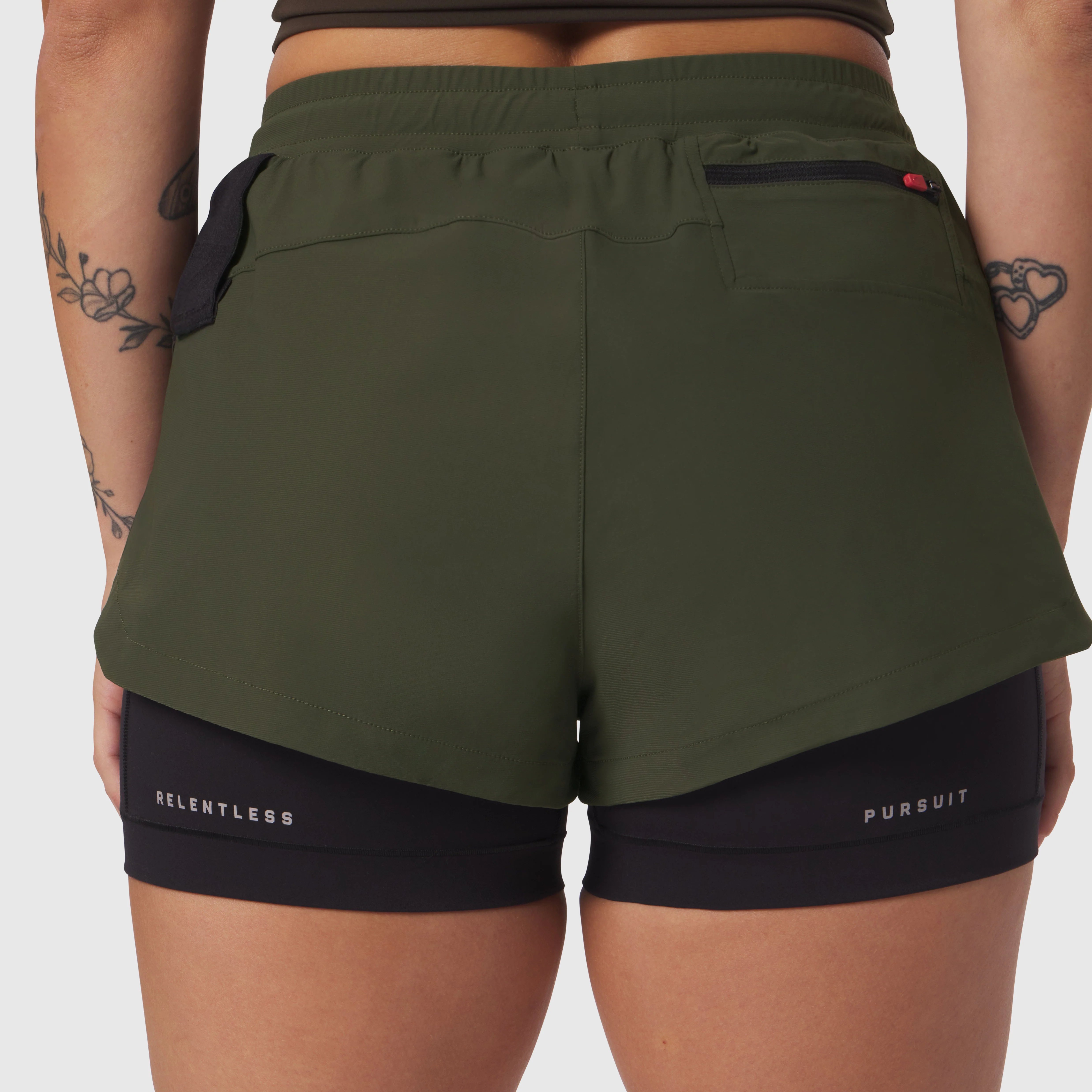 W025. Tetra-Lite® Liner Short - Olive - Image 6