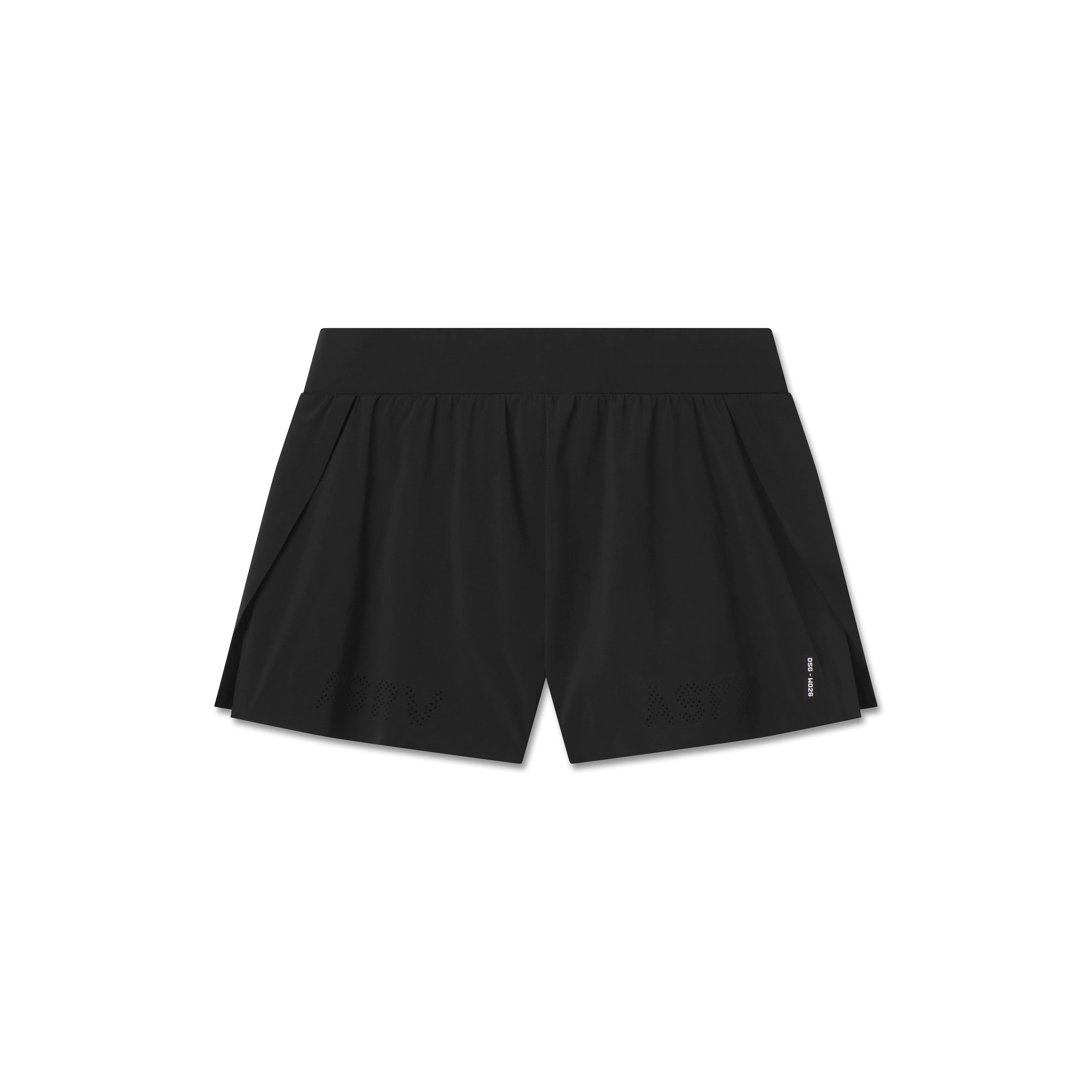 W026. Aerotex™ Side Split Run Short - Black - Image 6