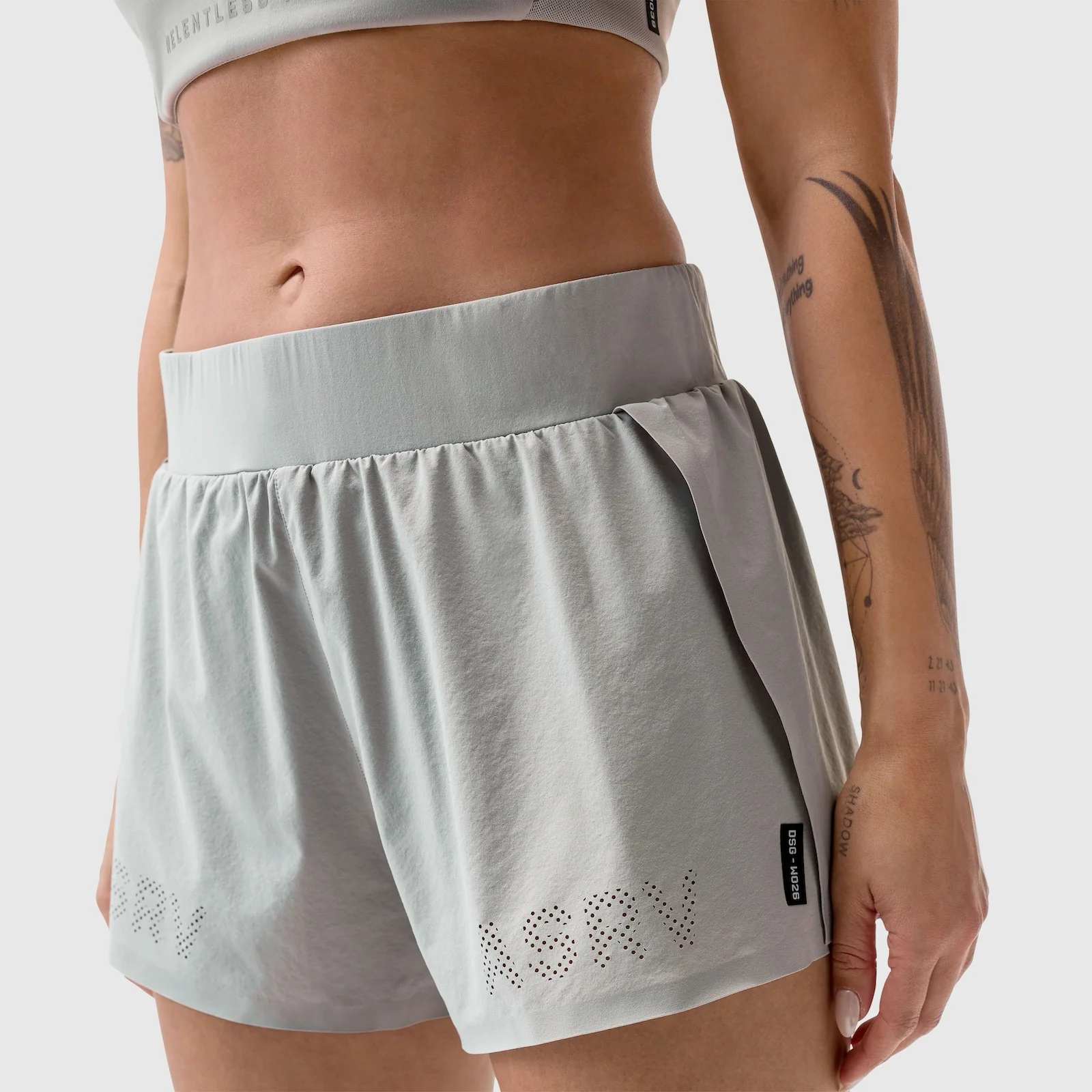 W026. Aerotex™ Side Split Run Short - Slate Grey - Image 9