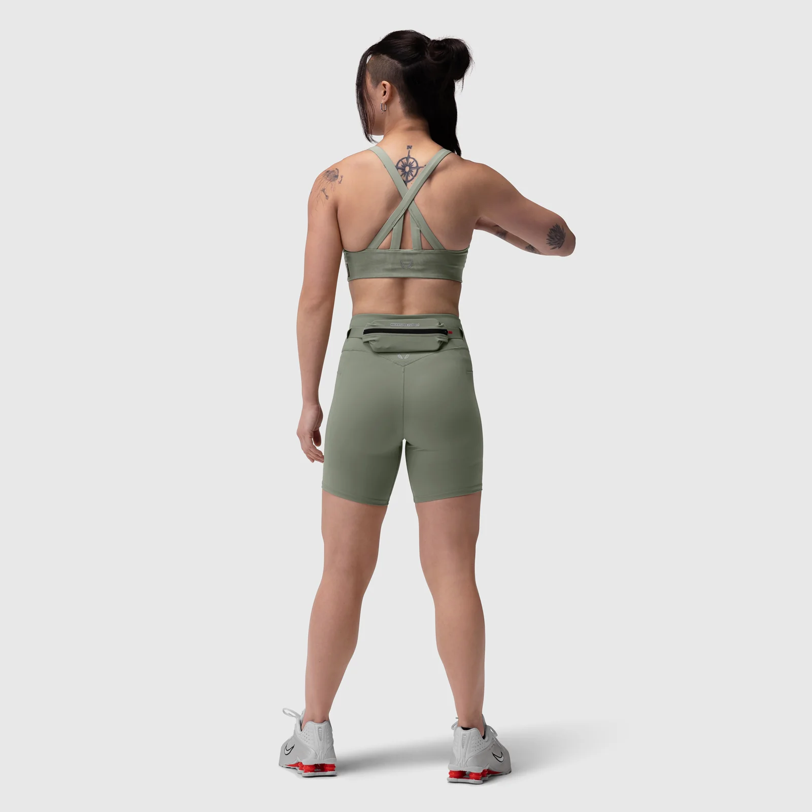 W029. LYCRA® 3-in-1 Biker Short - Sage - Image 12