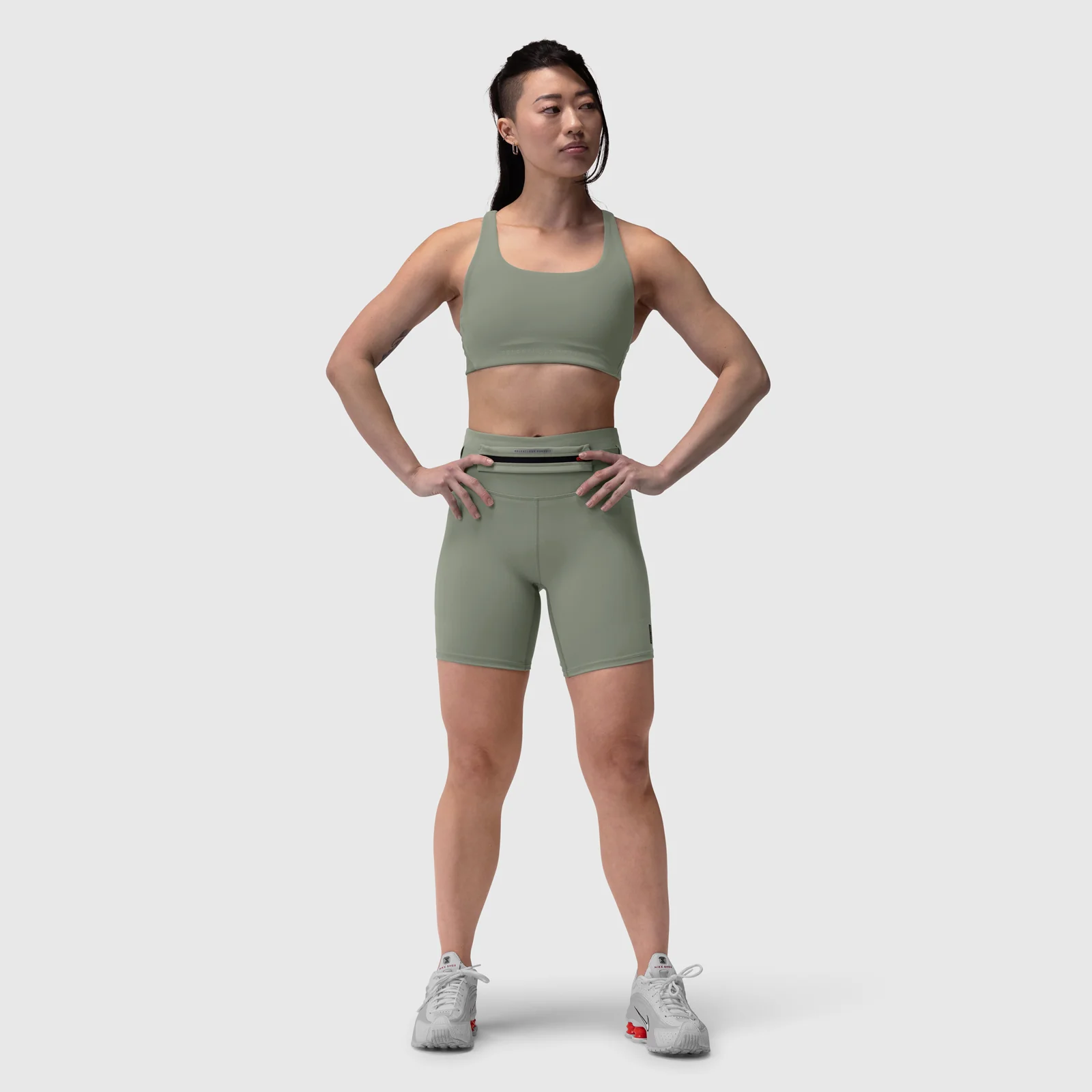 W029. LYCRA® 3-in-1 Biker Short - Sage - Image 16