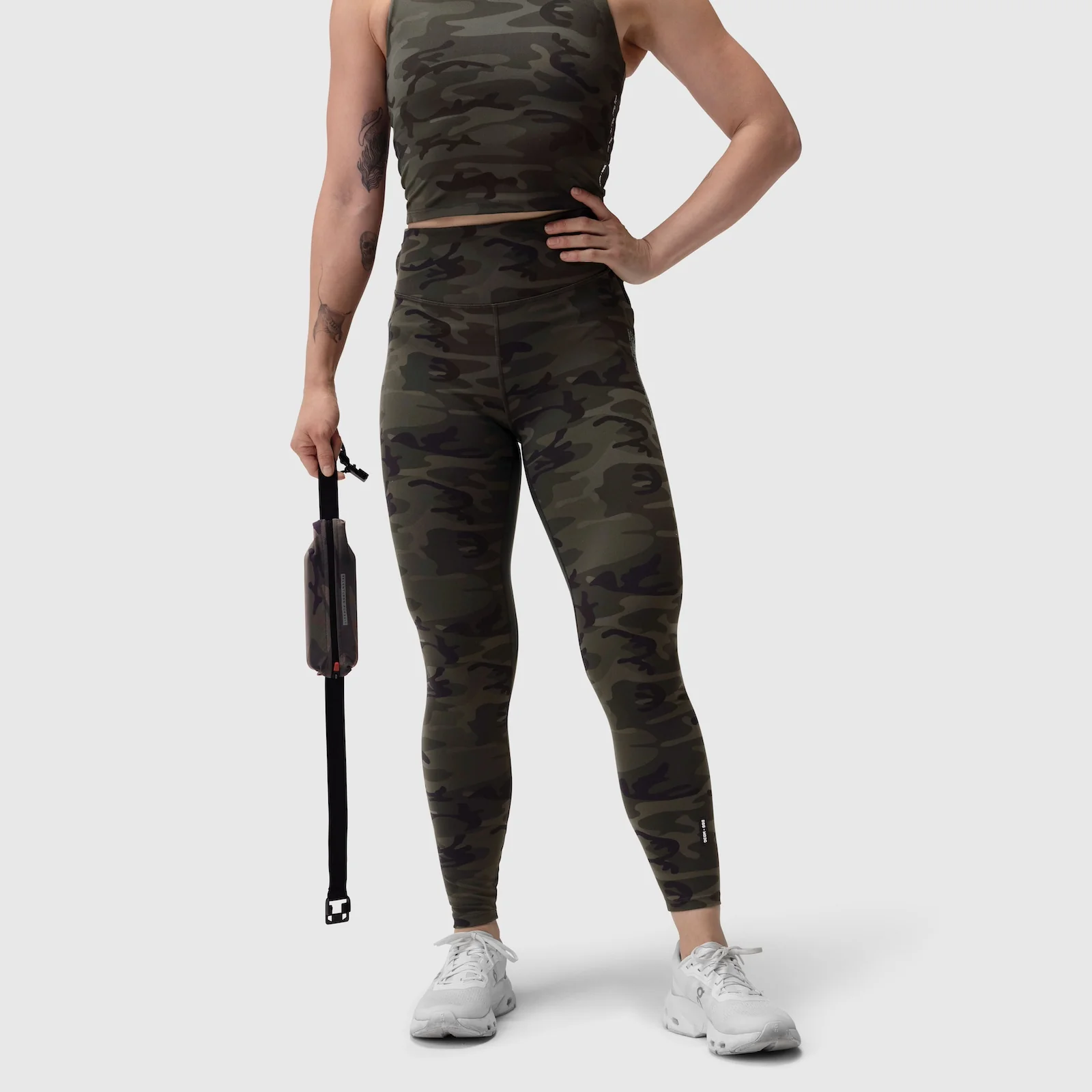 W030. LYCRA® 3-in-1 Legging - Dark Camo - Image 10