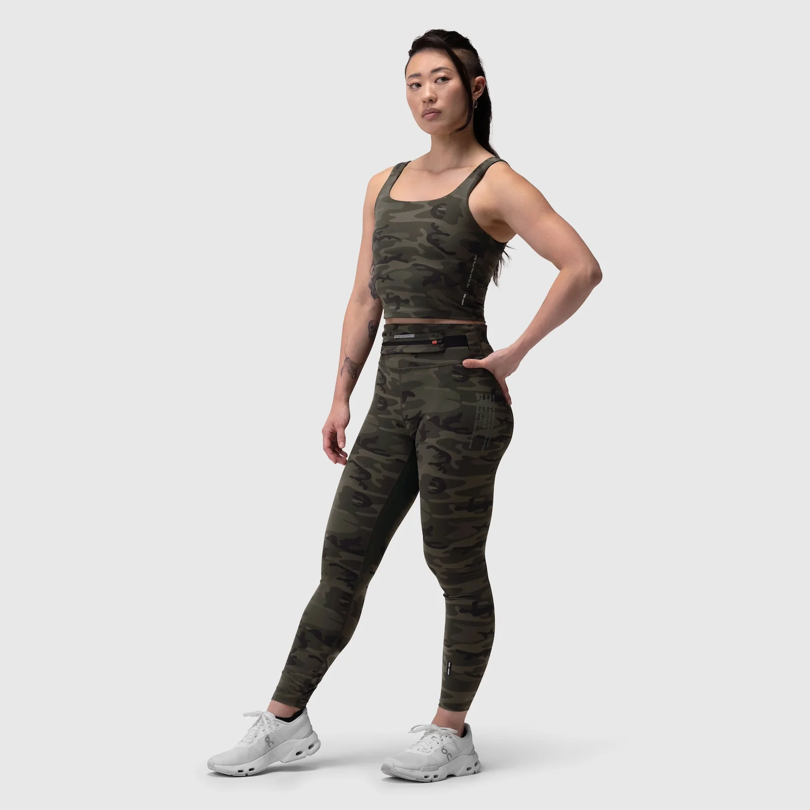 W030. LYCRA® 3-in-1 Legging - Dark Camo - Image 11