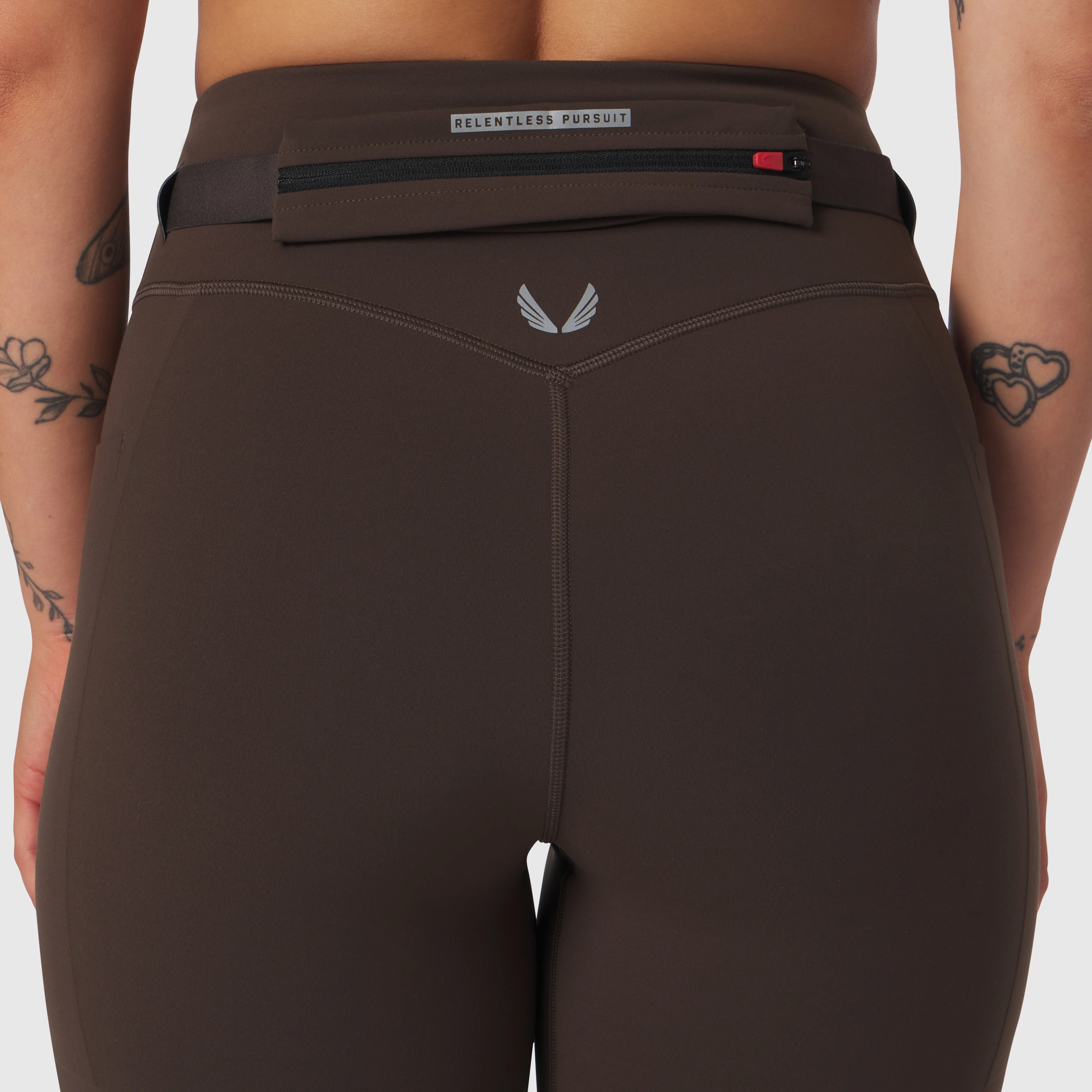 W030. LYCRA® 3-in-1 Legging - Dark Earth - Image 7