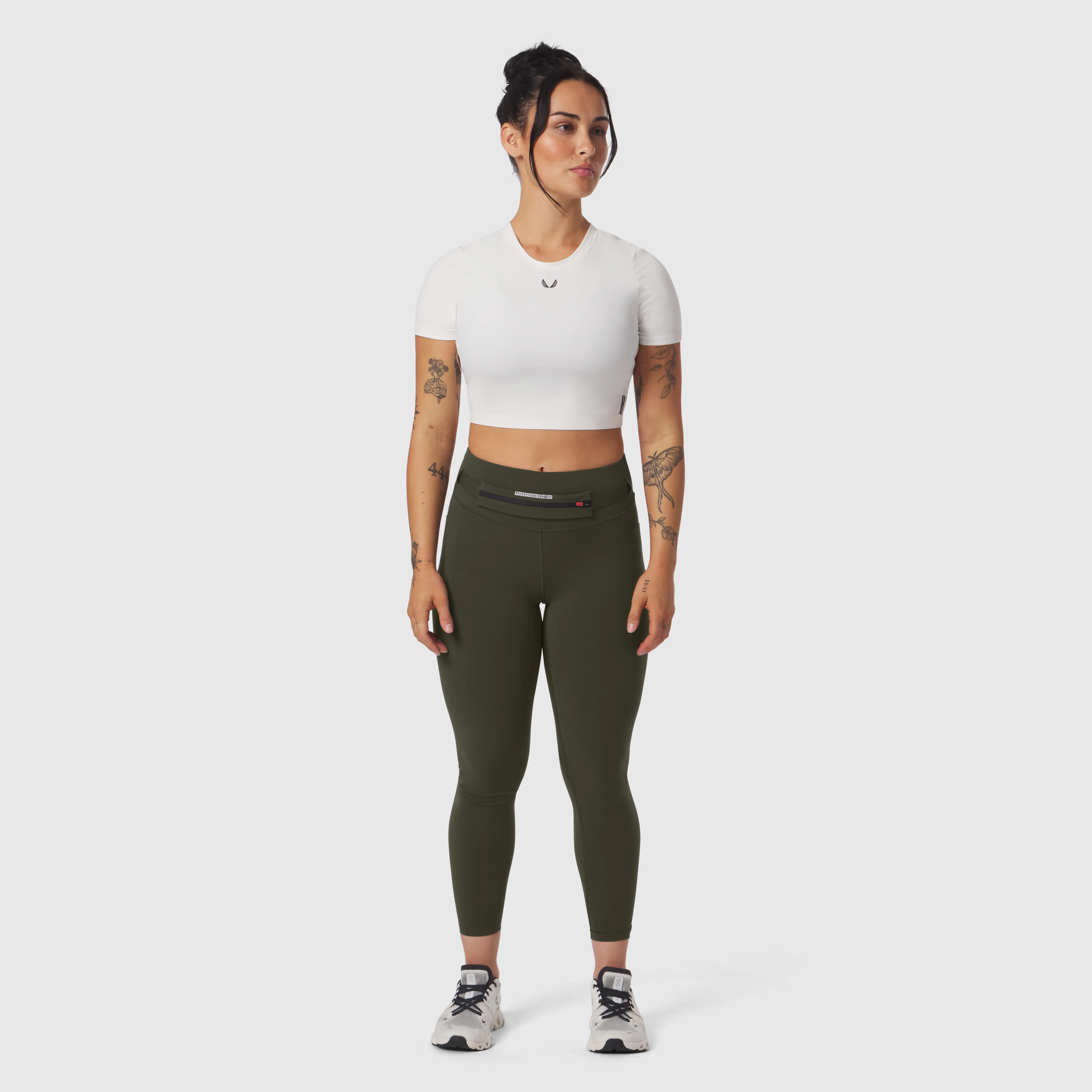 W030. LYCRA® 3-in-1 Legging - Olive - Image 11