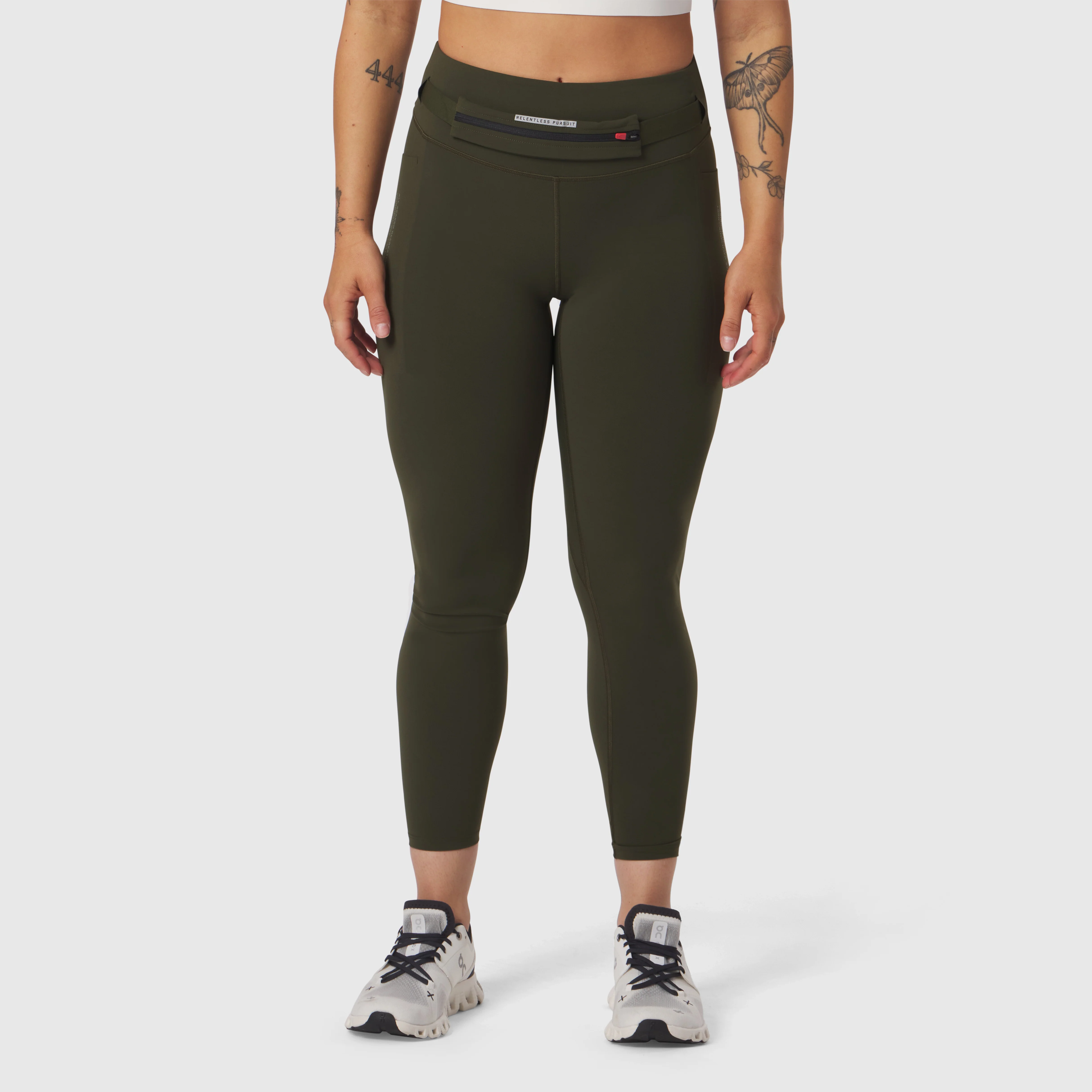W030. LYCRA® 3-in-1 Legging - Olive - Image 13