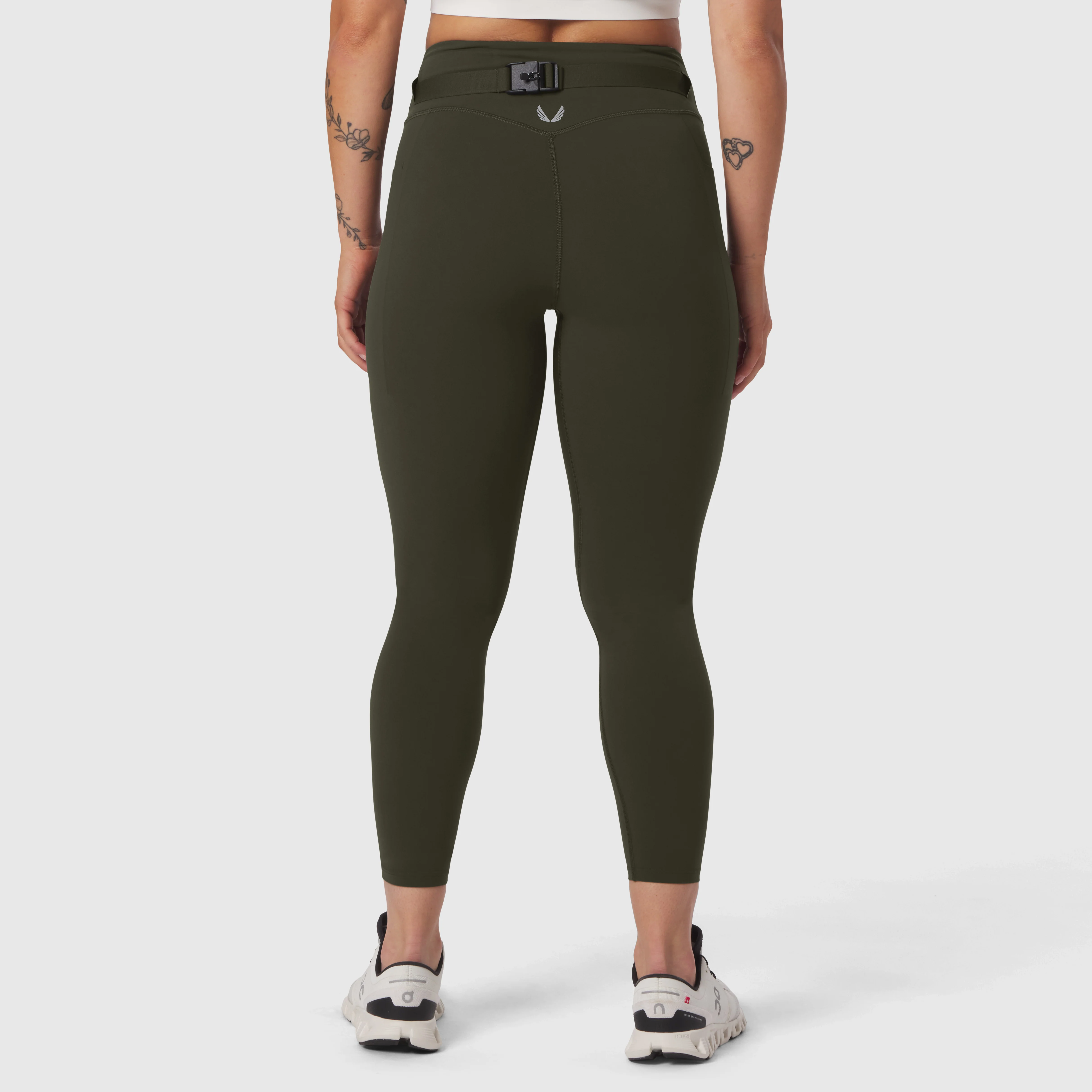 W030. LYCRA® 3-in-1 Legging - Olive - Image 6