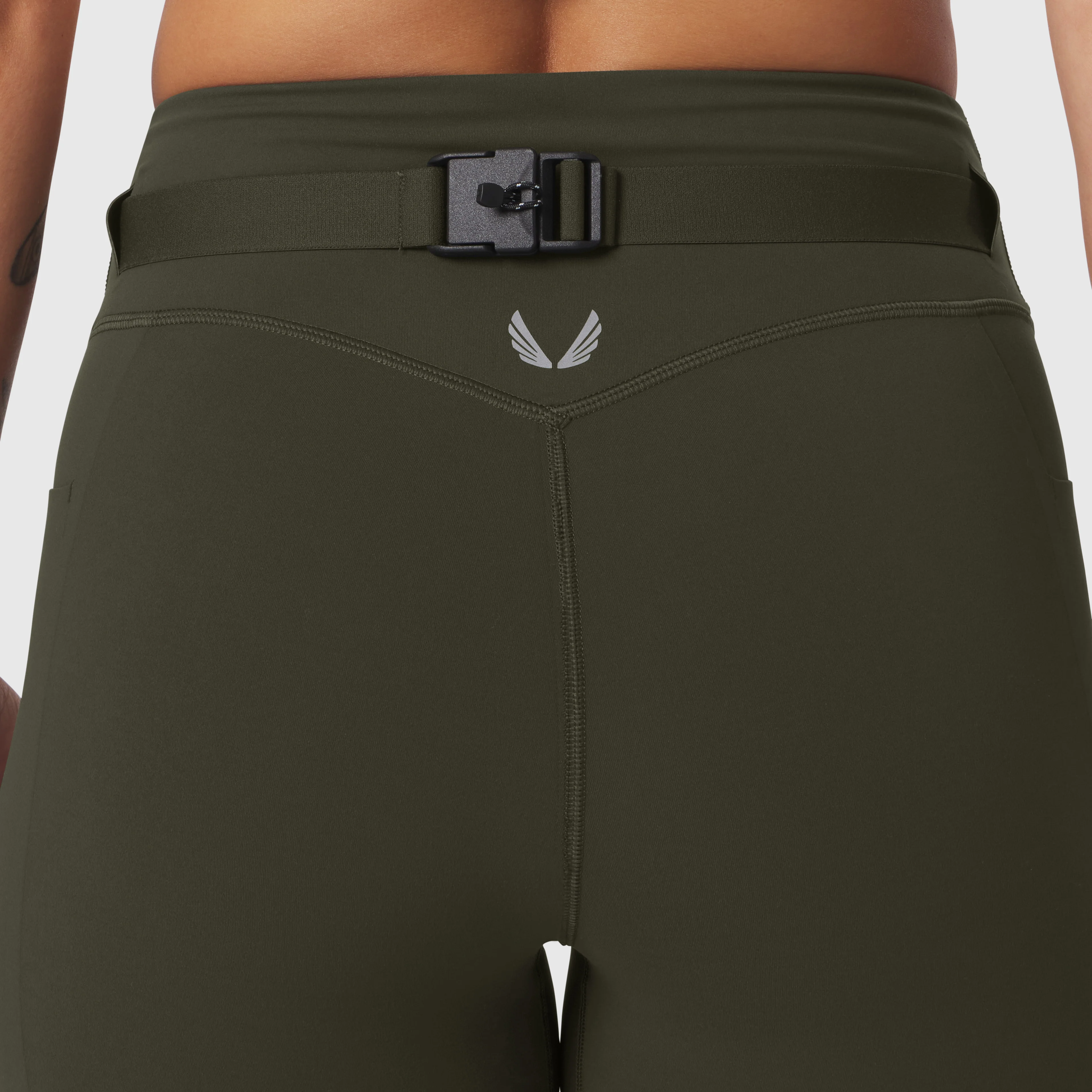 W030. LYCRA® 3-in-1 Legging - Olive - Image 7