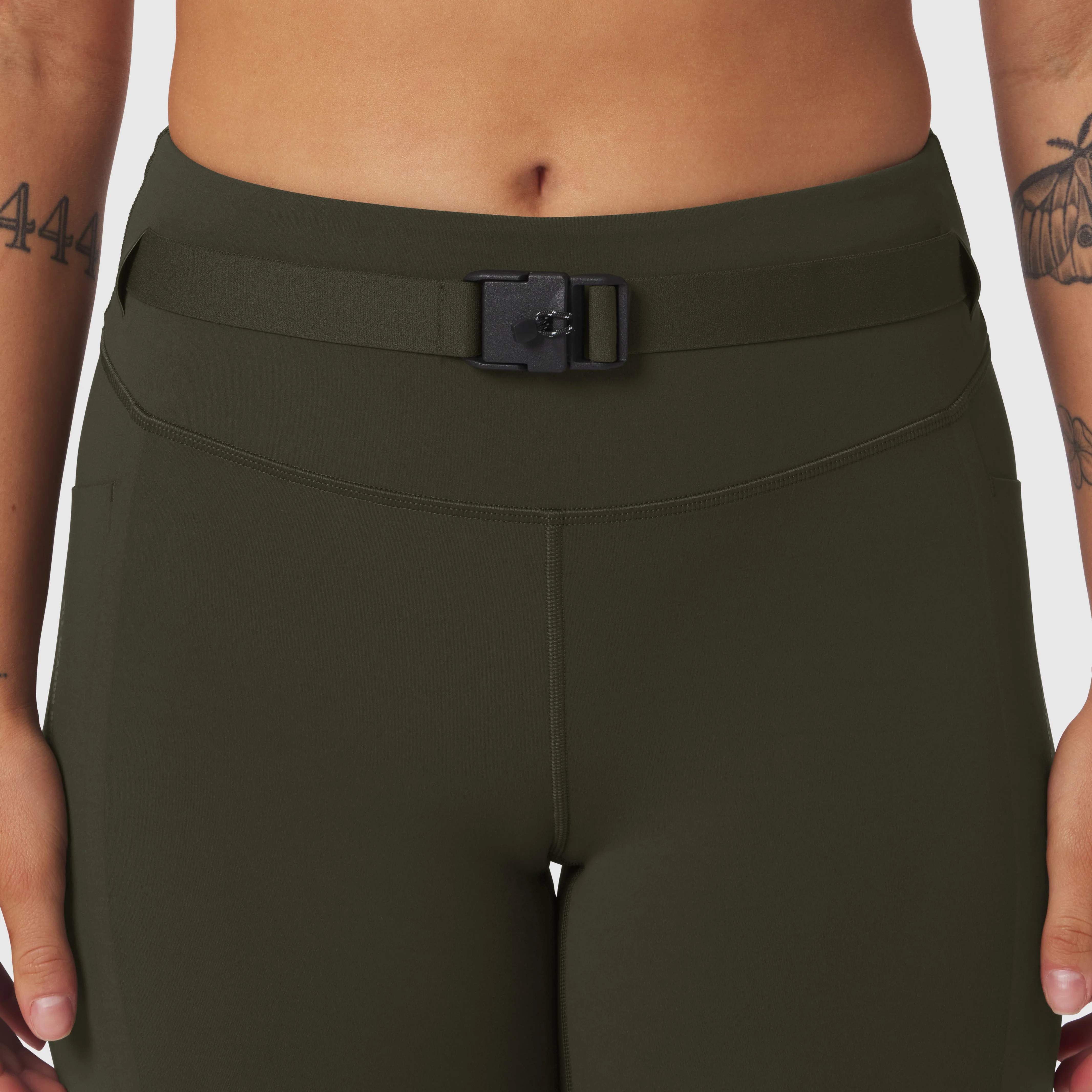 W030. LYCRA® 3-in-1 Legging - Olive - Image 9