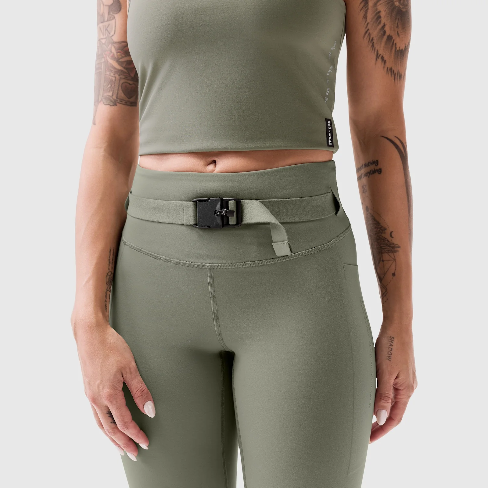 W030. LYCRA® 3-in-1 Legging - Sage - Image 19