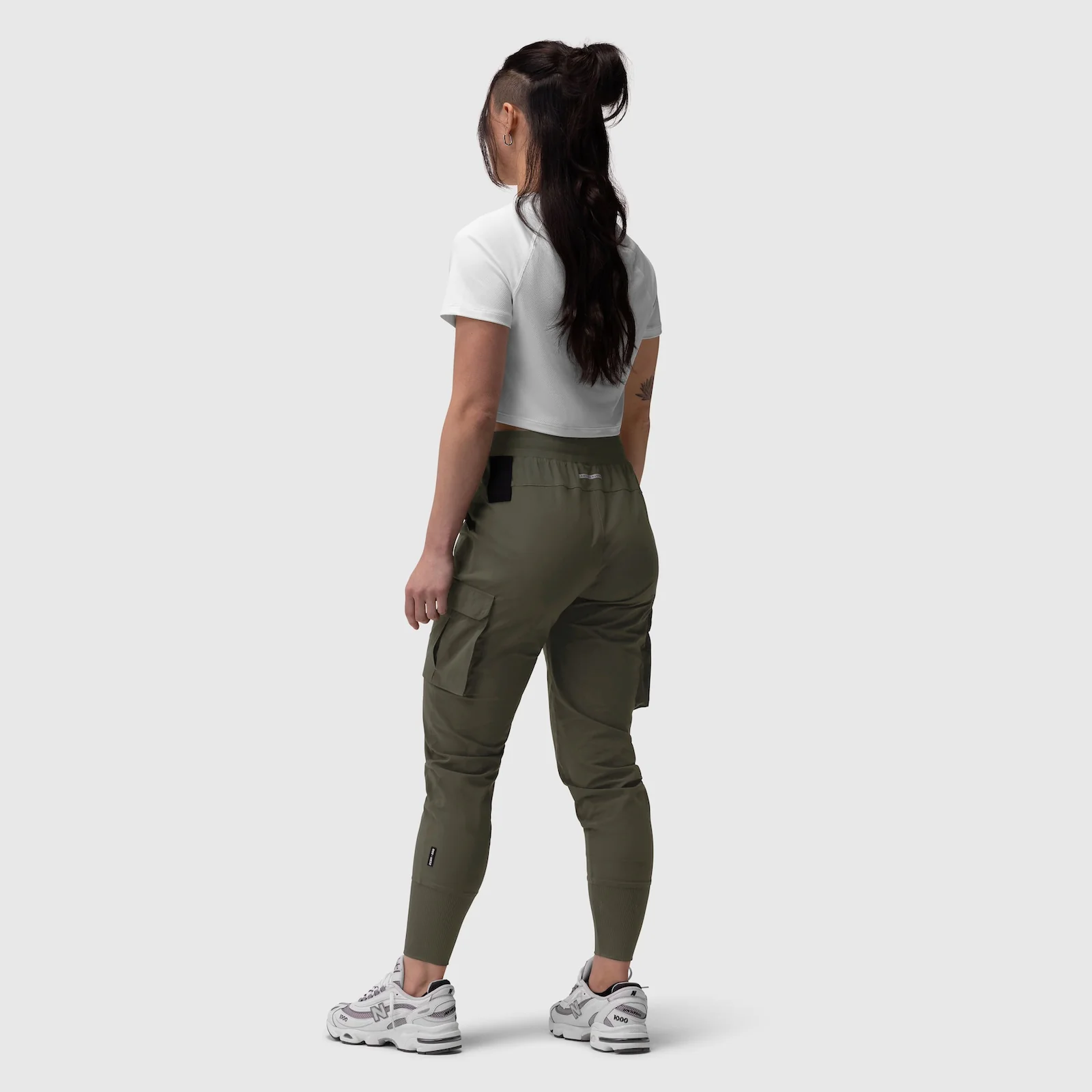 W032. Tetra-Lite® Cargo High Rib Jogger - Olive - Image 4