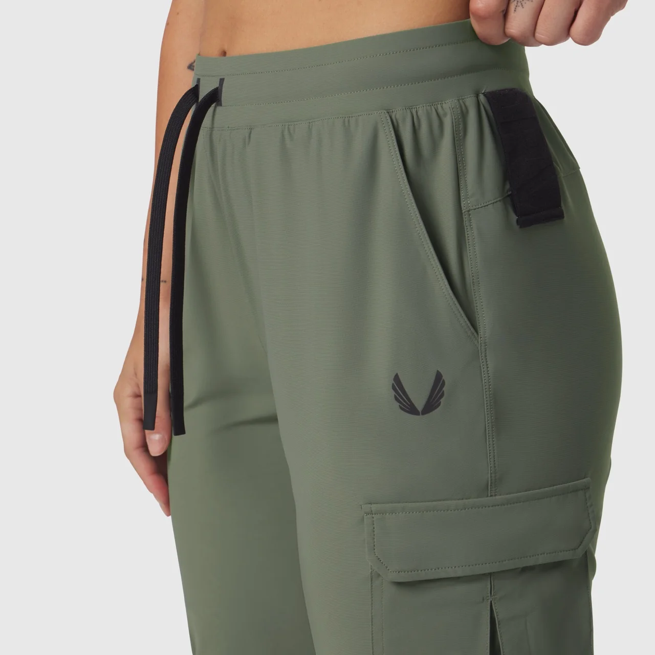 W032. Tetra-Lite® Cargo High Rib Jogger - Sage - Image 6