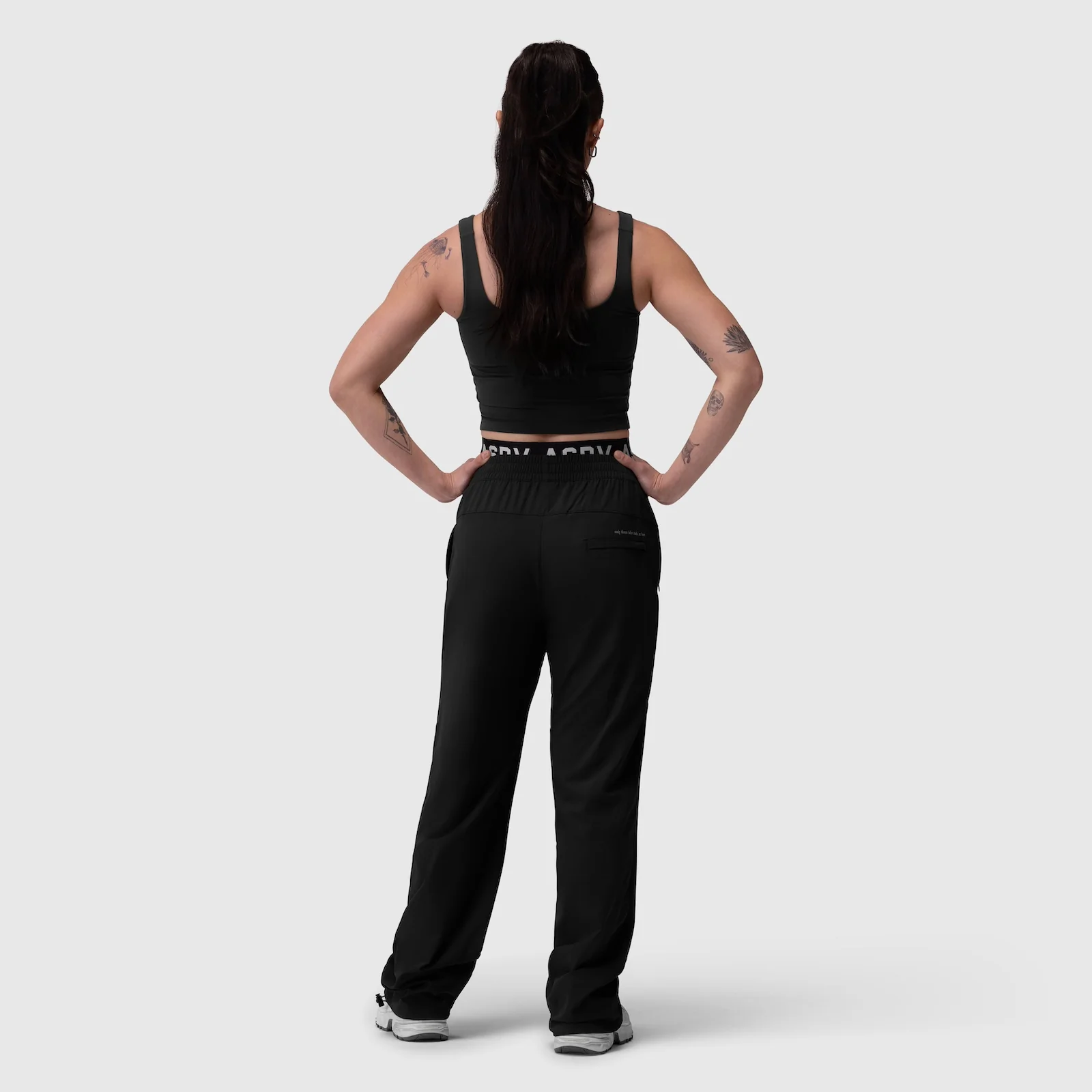 W036. Ripstop Relaxed Track Pant - Black - Image 11
