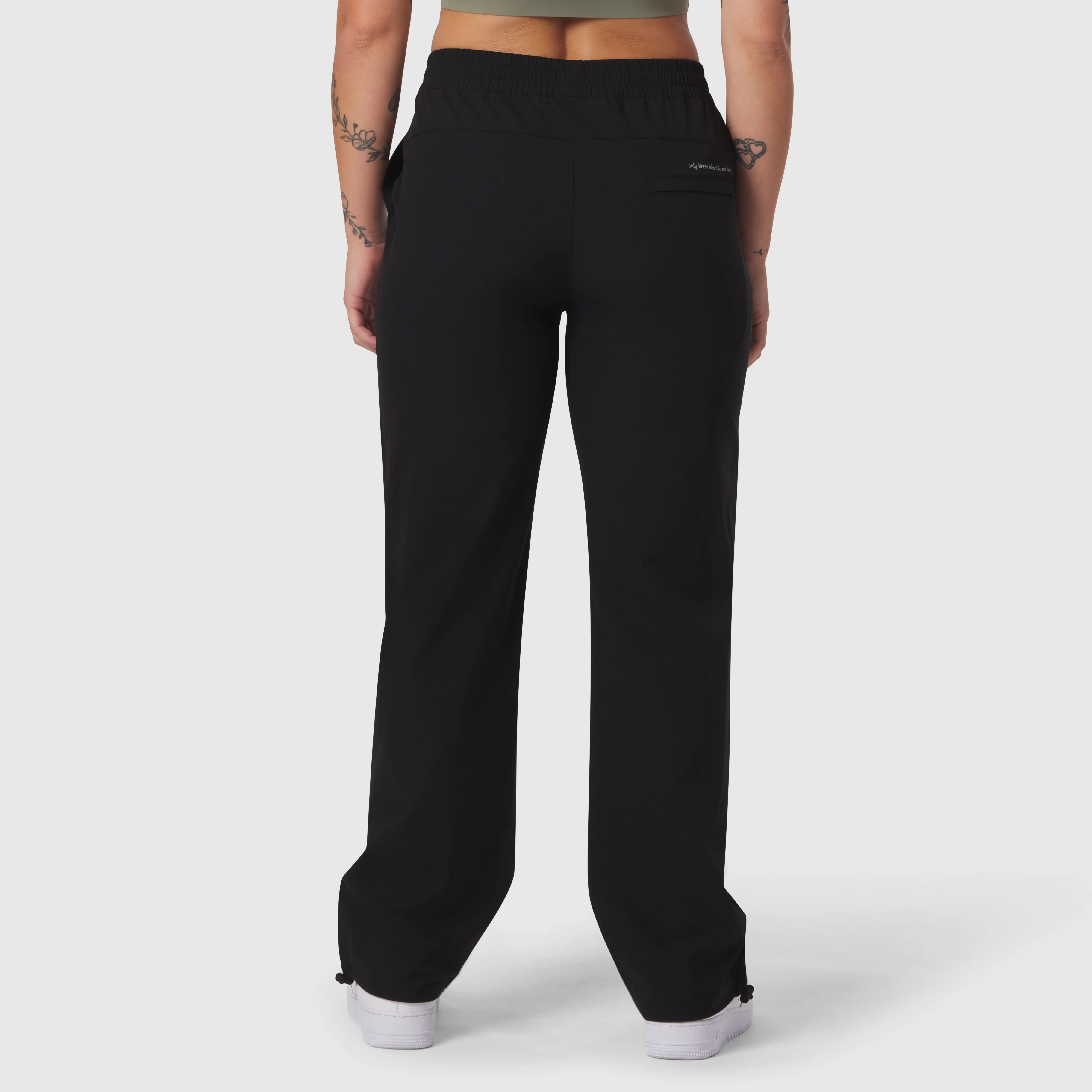 W036. Ripstop Relaxed Track Pant - Black - Image 6