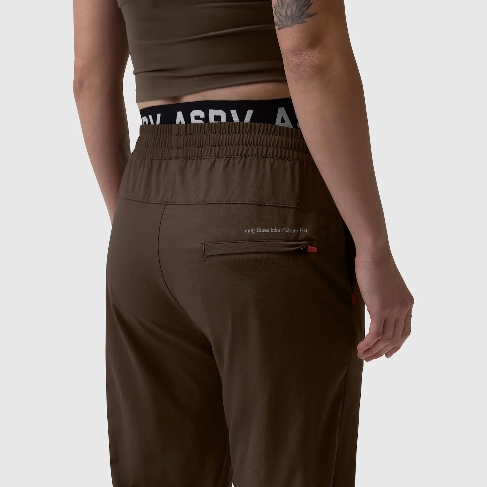 W036. Ripstop Relaxed Track Pant - Dark Earth - Image 5