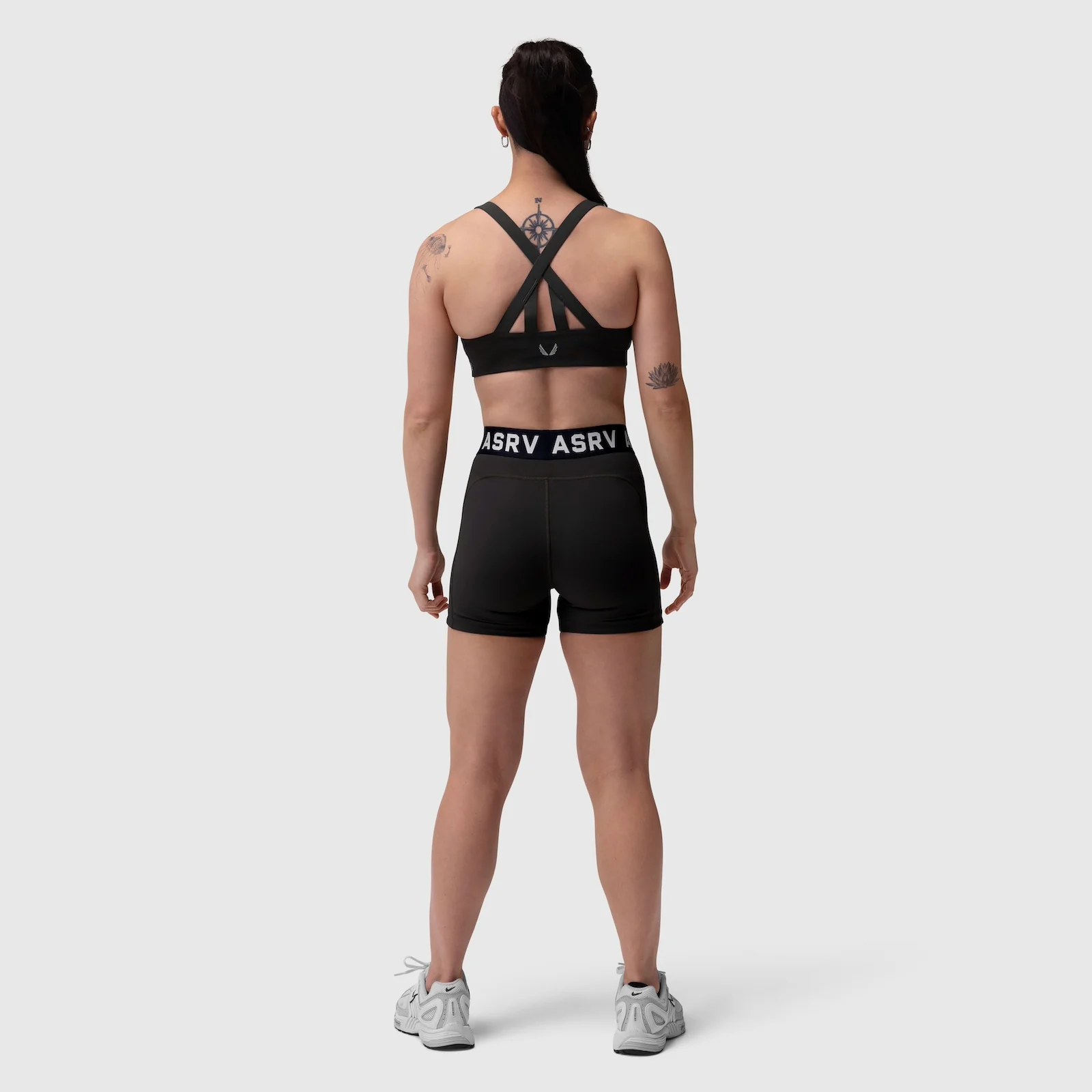 W039. LYCRA® Hybrid Sports Bra - Black - Image 12
