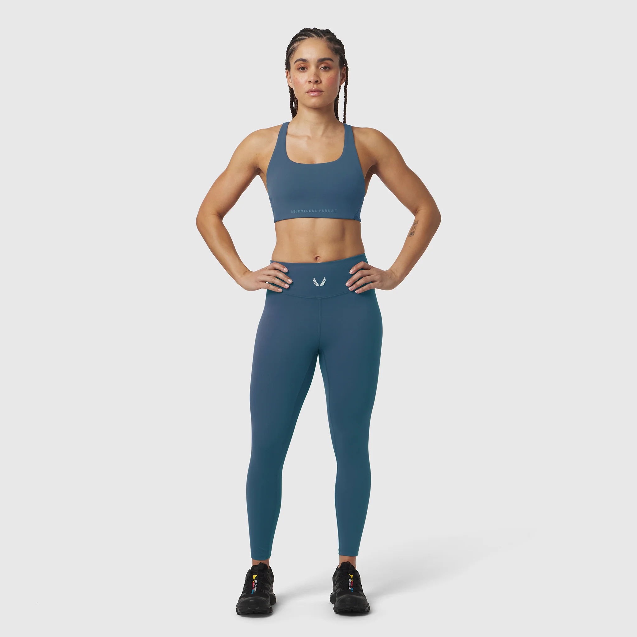 W039. LYCRA® Hybrid Sports Bra - Storm - Image 8