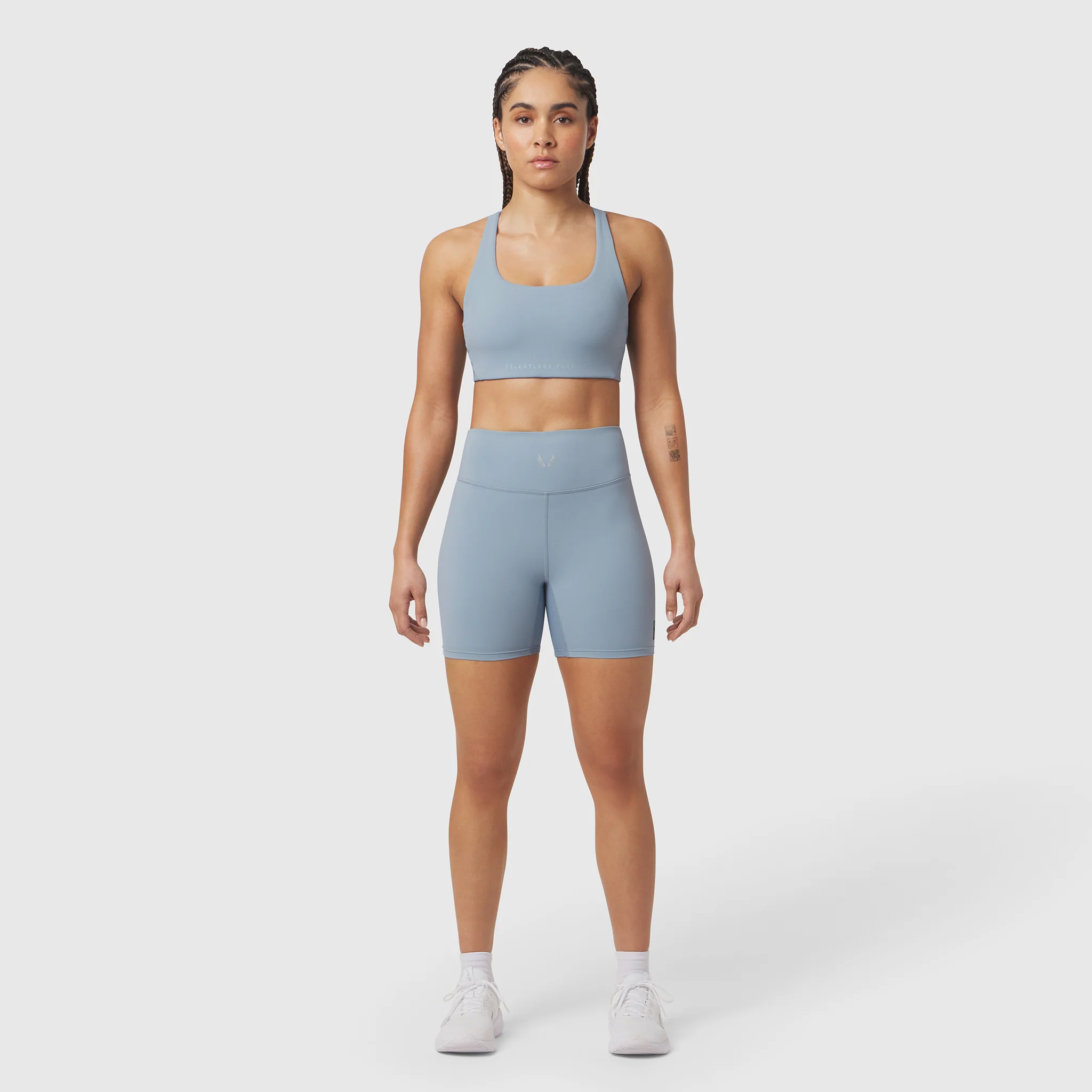 W064. LYCRA® ADAPTIV Biker Short - Light Sky - Image 6