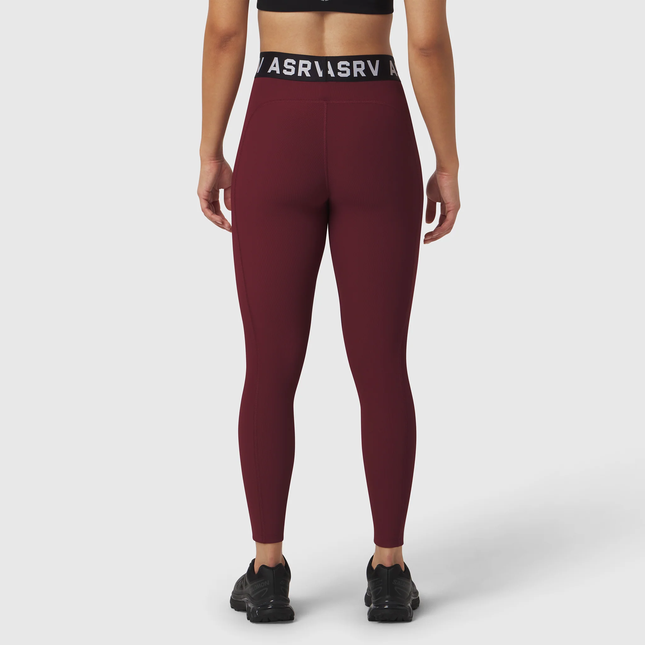 W071. LYCRA® Ribbed Legging - Crimson - Image 3
