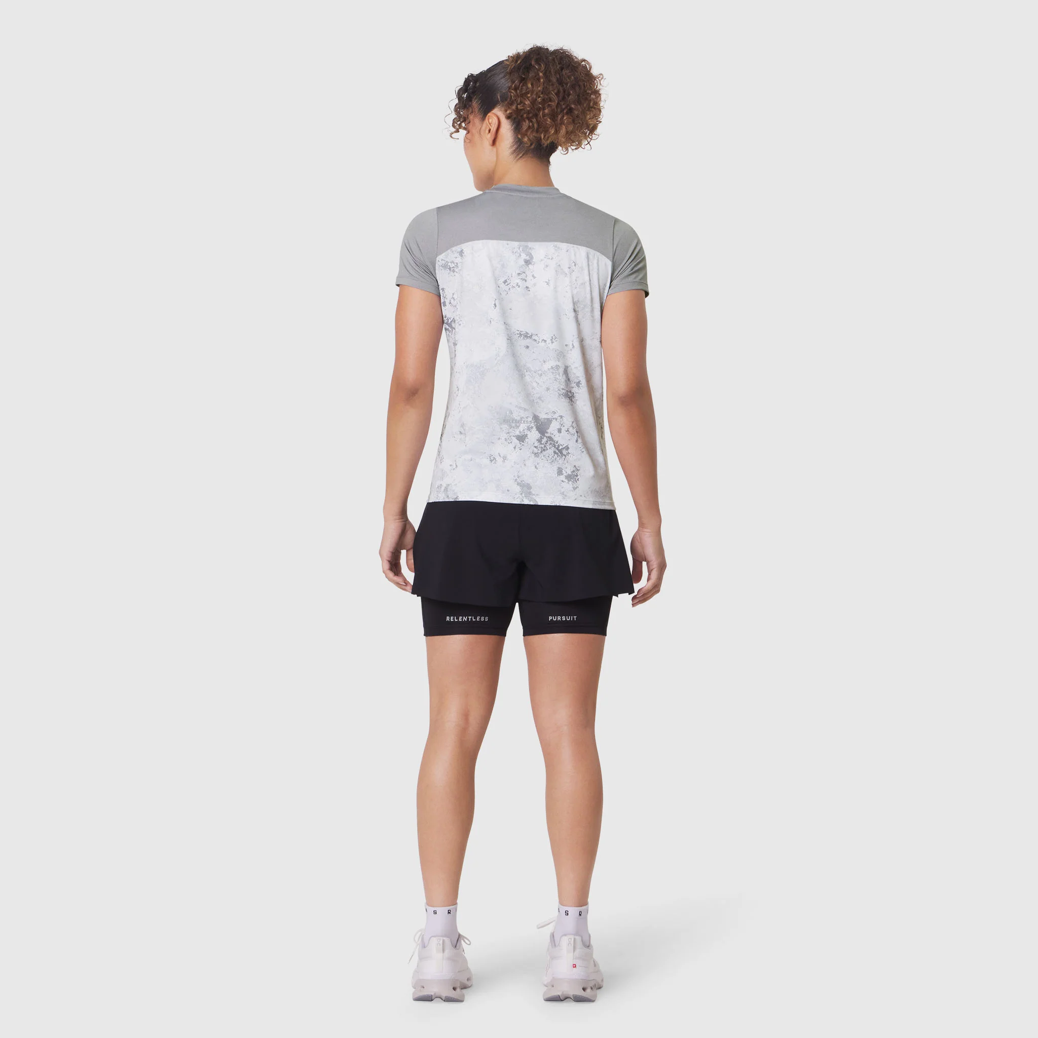 W086. AEROSILVER® UPF50+ Run Tee - Sedona Snow Camo - Image 3