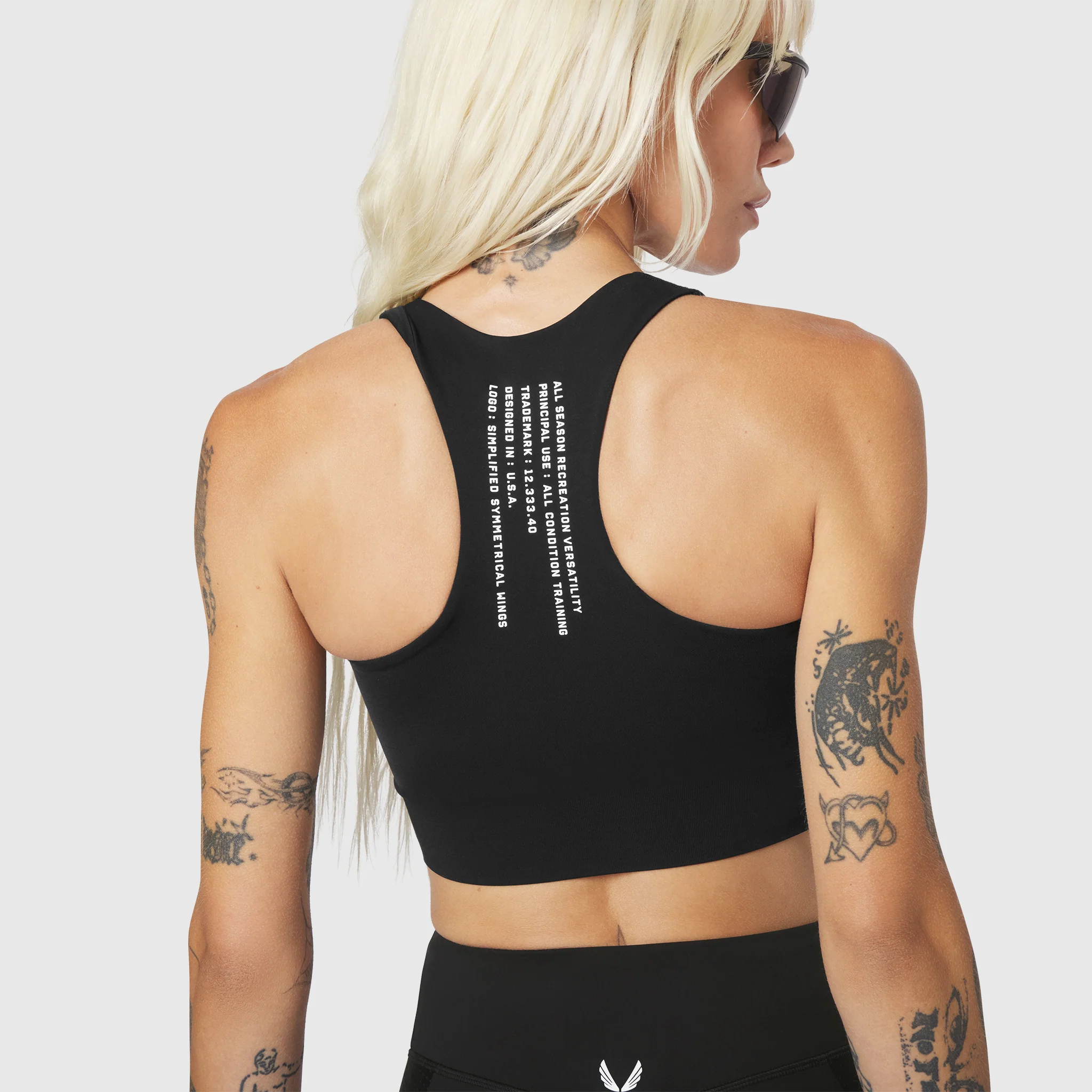 W097. LYCRA® ADAPTIV Seamless Zip Bra - Black - Image 6