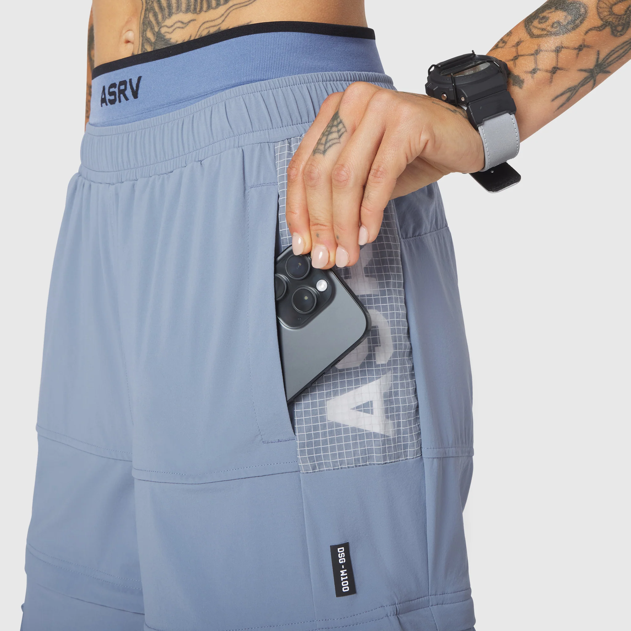 W100. 2-in-1 Convertible Pant - Slate Blue - Image 12